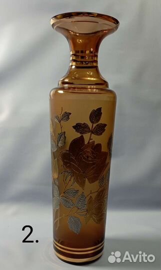 Вазы хрусталь, стекло Чехия