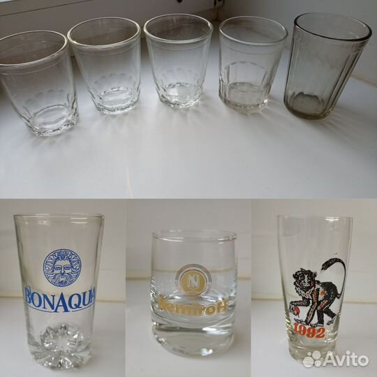 Стаканы граненые СССР кружка синяя чашка золото