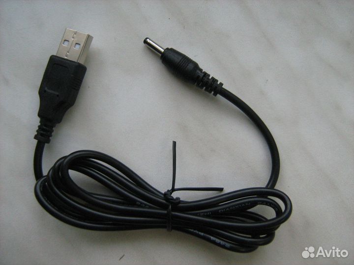 Кабель питания зарядный USB A на штекер 3.5x1.5мм