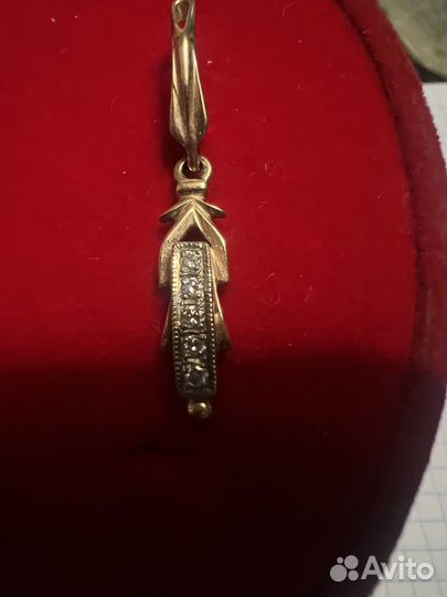 Серьги золотые с брилиантами 585