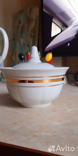 Джемница, масленка советский фарфор