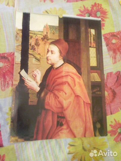 Большое настенное пособие календарь Живопись СССР