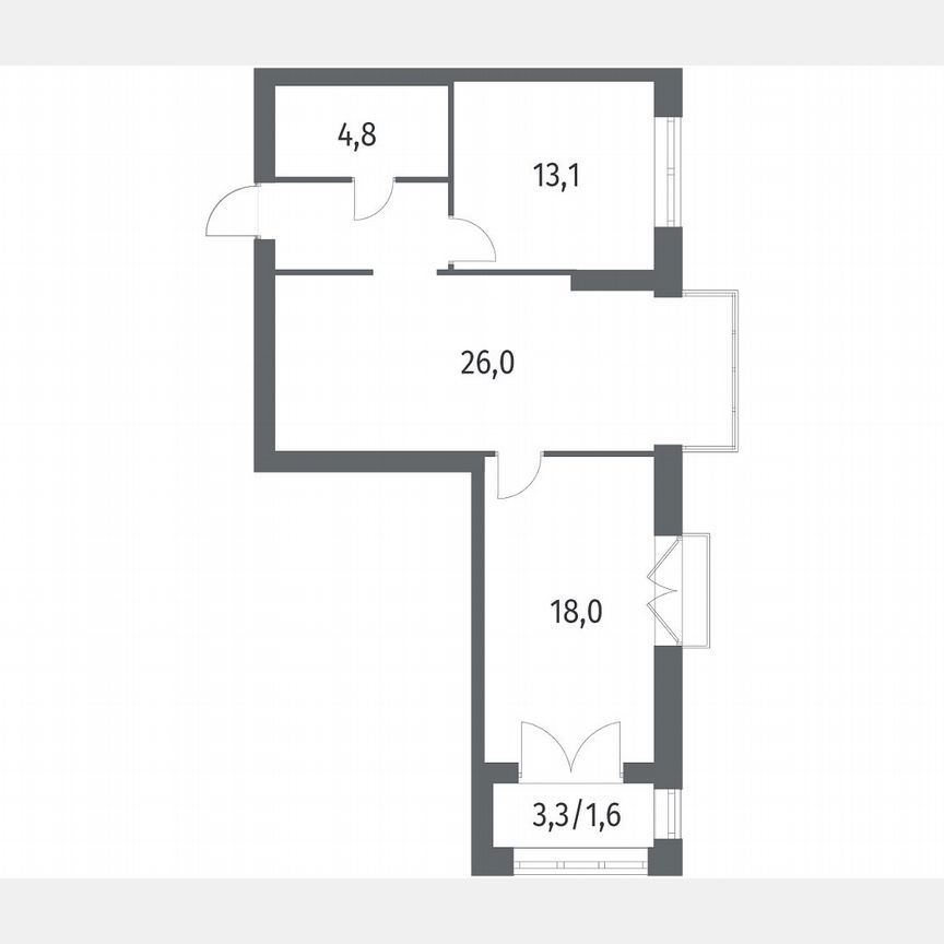 2-к. квартира, 68,8 м², 10/11 эт.