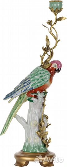 Подсвечник фарфор, бронза зеленый Glasar HFX1970