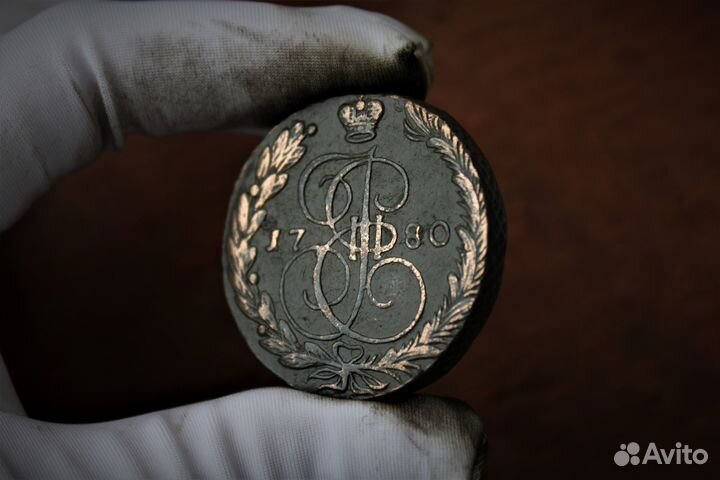 5 Копеек 1780 Екатерина II вес 53.33 гр в Твери