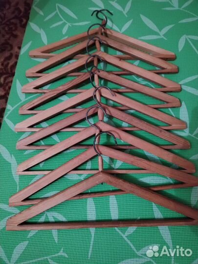 Вешалки плечики дерево винтаж СССР комплект 9 шт