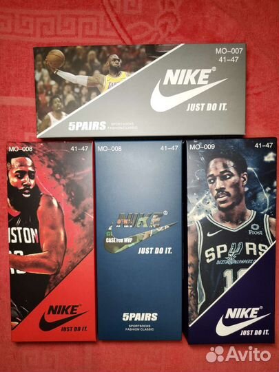 Носки nike высокие белые в подарочной коробке