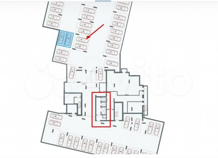 Машиноместо, 14 м²