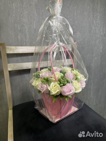 Мыльный букет цветов