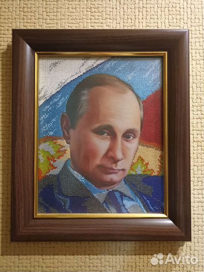 Портрет на холсте бисером