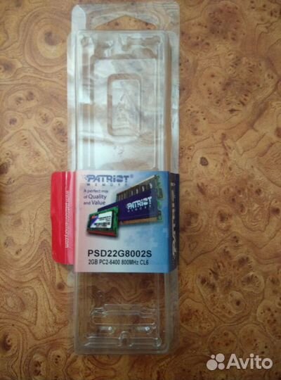 DDR2 Patriot 2 GB PC-6400 800MHz CL6 200 pin