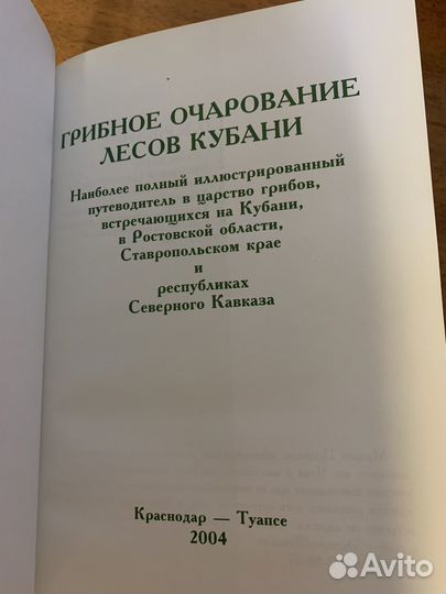 Книга Грибное очарование лесов Кубани В. Черновол