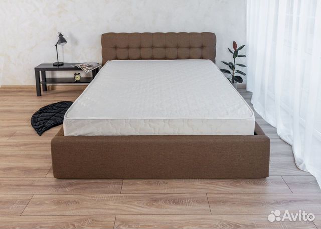 Кровать с матрасом 160х200 коричневый Марсель