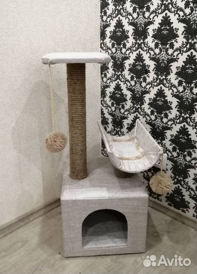 Домик-когтеточка-трансформер для кошек /35х35х83см