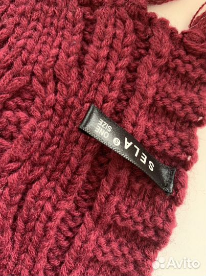 Новый комплект шапка и шарф Sela