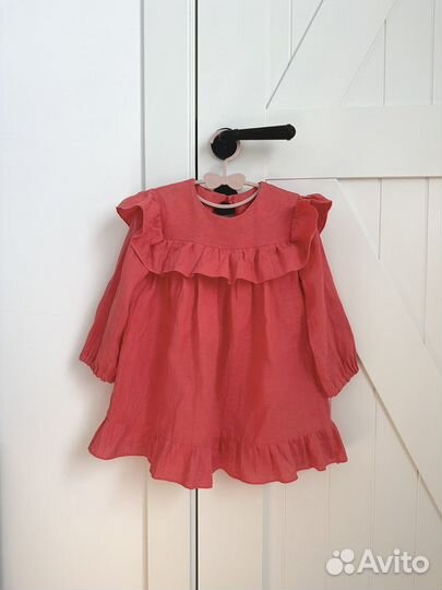 Платье новое для девочки 92 лен хлопок