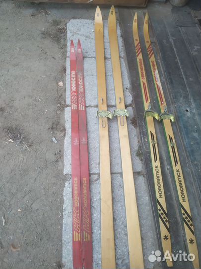 Лыжи беговые деревянные