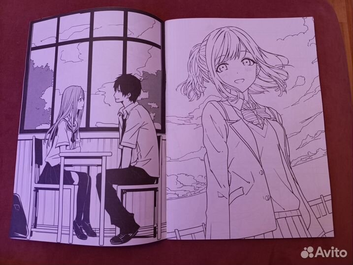 Аниме раскраска новая 64 рисунка