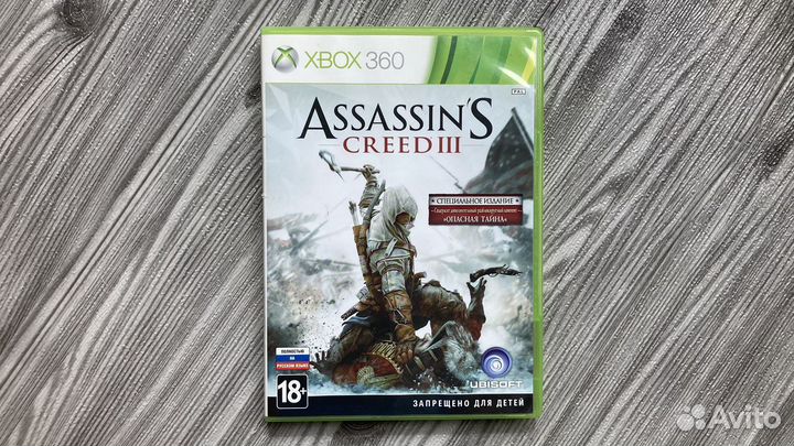 Assassin's Creed III Xbox 360 игры диск лицензия