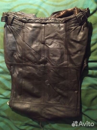 Жилет мужской утепленный кожаный