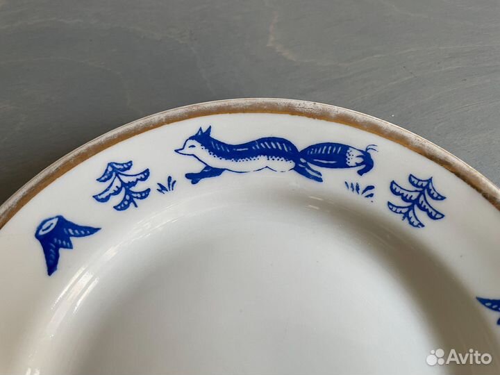 Винтажные тарелки с лисой Вербилки