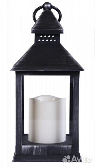 Фонарь 24см, со светодиодной свечой