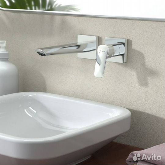 Hansgrohe Logis Смеситель для раковины, настенный, с донным клапаном, цвет: хром