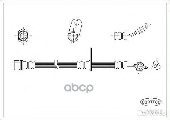 Шланг тормозной toyota carina E 92-97 перед.лев