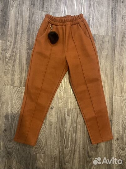 Брюки теплые драп