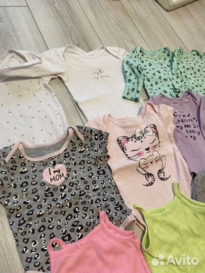 Вещи пакетом для двойни девочки 6-9 мес