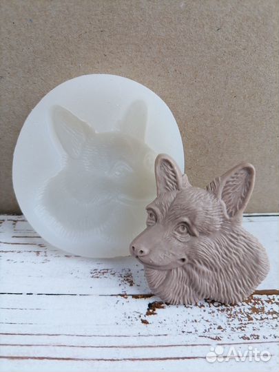 Молд силиконовый собака корги