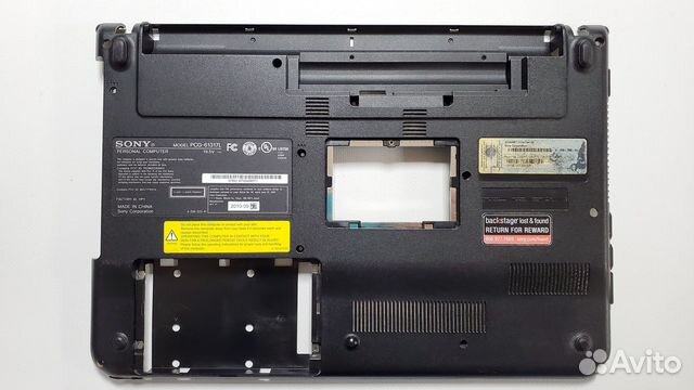 Поддон ноутбука Sony Vaio VPC-EA с дефектом
