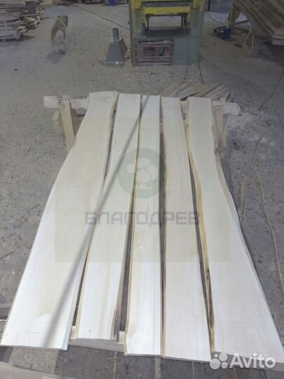 Необрезная доска липа 1 сорт