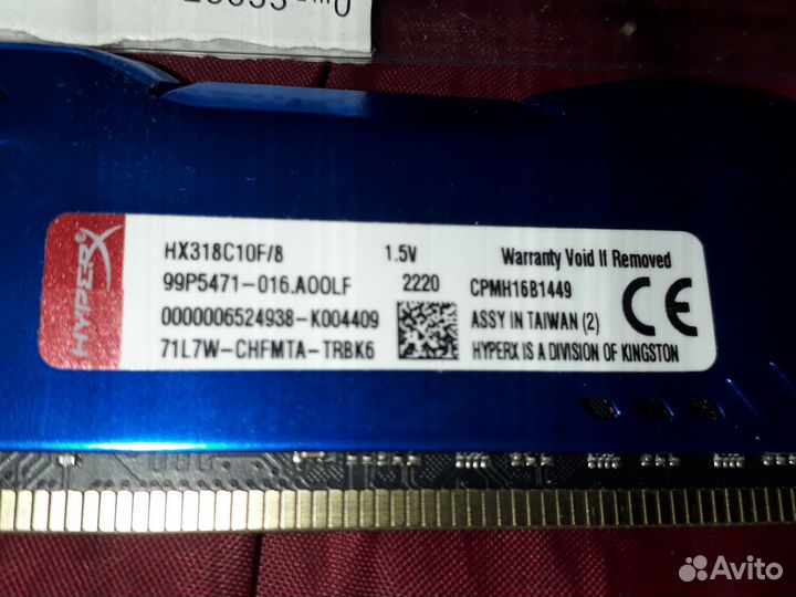 Kingston hyperx fury ddr3 16gb hx318c10f8