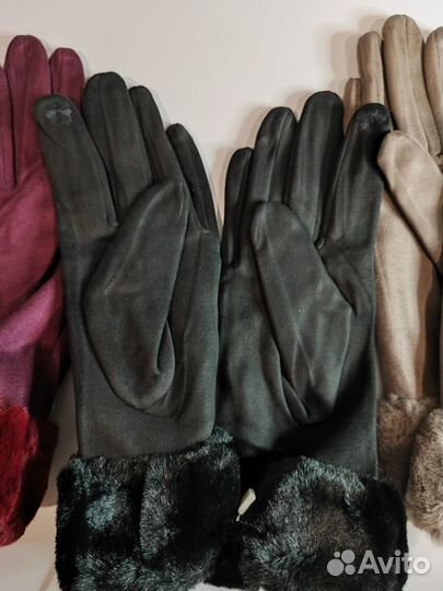 Перчатки женские зимние с мехом