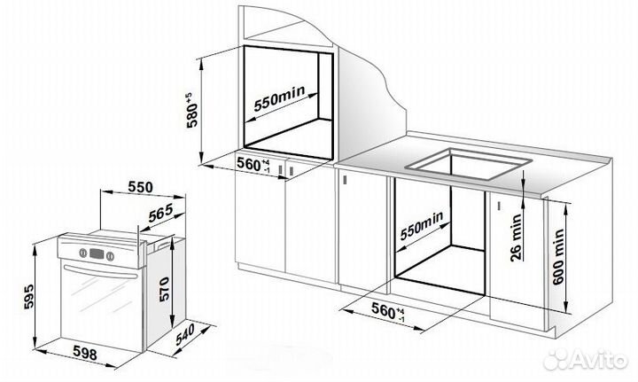 Встраиваемый духовой шкаф Гефест эдв да 622-05 Б1S