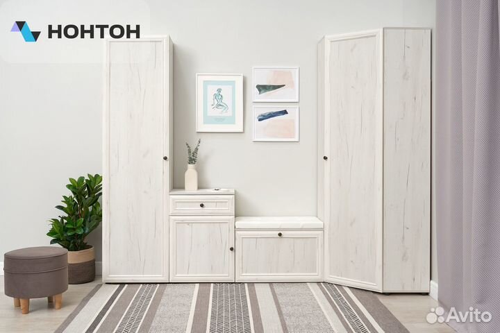 Угловой шкаф Оскар-7А дуб крафт белый