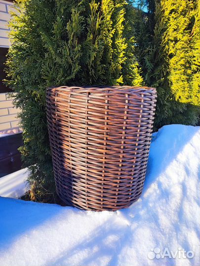 Кашпо из искусственного ротанга 20 л