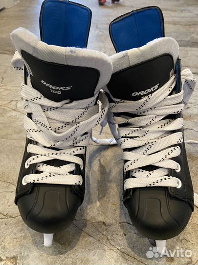 Коньки хоккейные детские 35 размер decathlon