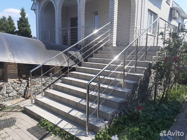 Ограждения, перила, поручни из нержавейки