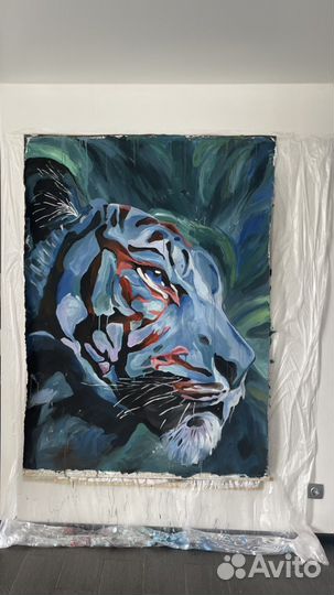 Картина акрилом на холсте 195х137