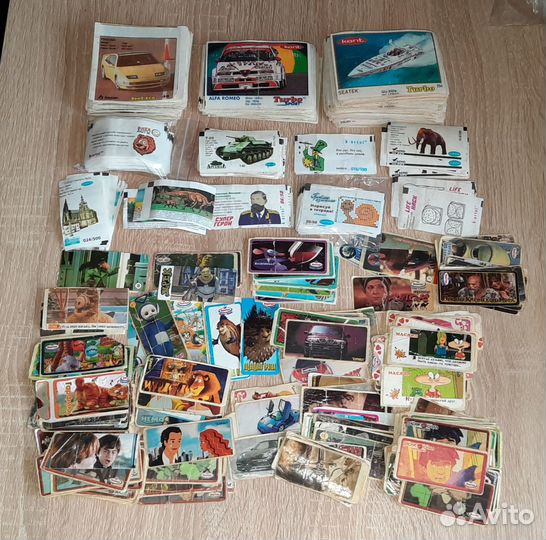 Вкладыши наклейки от жвачек