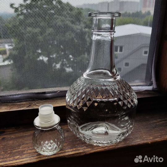 Графин штоф с золотом, винтаж 1960г / кувшин СССР