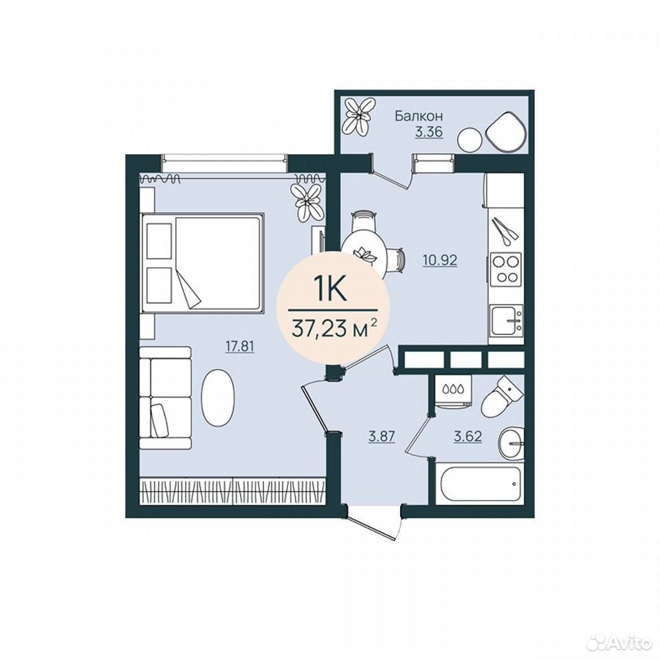 1-к. квартира, 37,2 м², 7/12 эт., Херсон