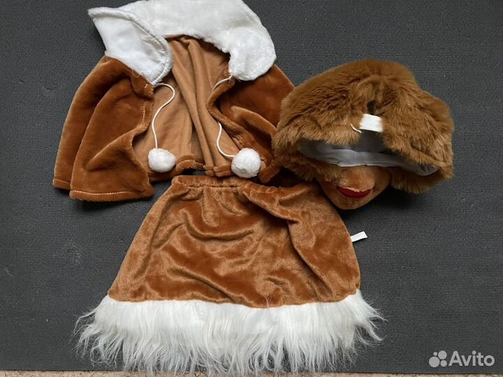 Детские новогодние костюмы мишки и лисы