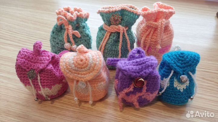 Изделия из трикотажной пряжи рюкзак мешок