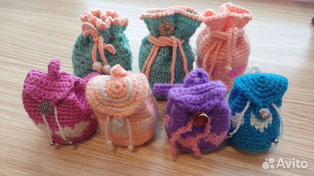 Изделия из трикотажной пряжи рюкзак мешок