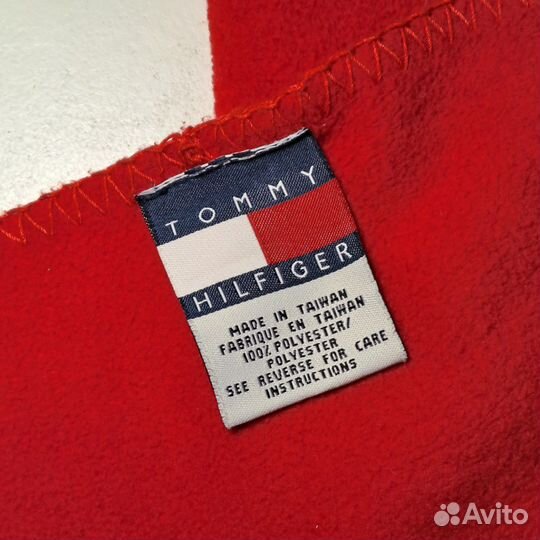 Винтажный флисовый шарф Tommy Hilfiger