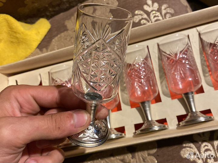Хрустальные рюмки на ножке СССР