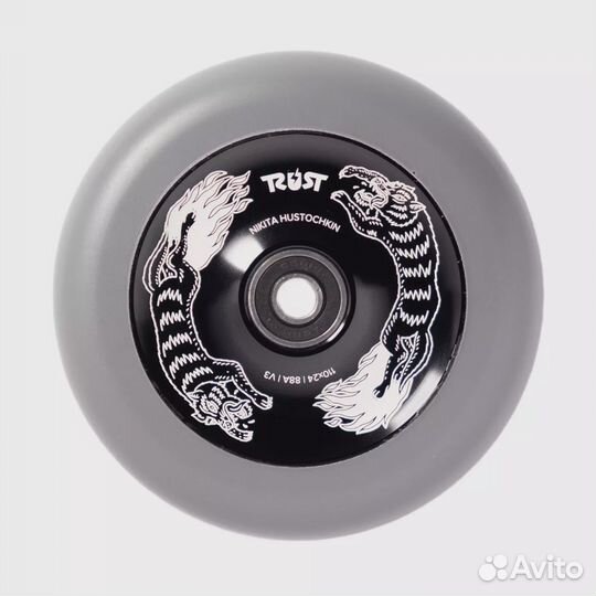 Колёса trust волки 110х24 V2 (черный/серый)